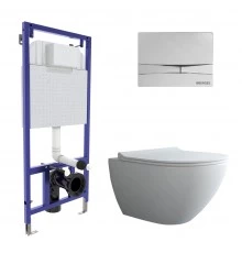 Комплект: инсталляция NOVUM, кнопка F3, унитаз PUMA Rimless 51 см, сиденье дюропласт Toma Slim SO, B