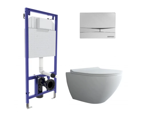 Комплект: инсталляция NOVUM, кнопка F3, унитаз PUMA Rimless 51 см, сиденье дюропласт Toma Slim SO, B