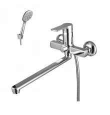 Plus_Grace Смеситель для ванны, плоск.пов.излив 300мм лейка, р/ОД, хром, LM, LM1551C