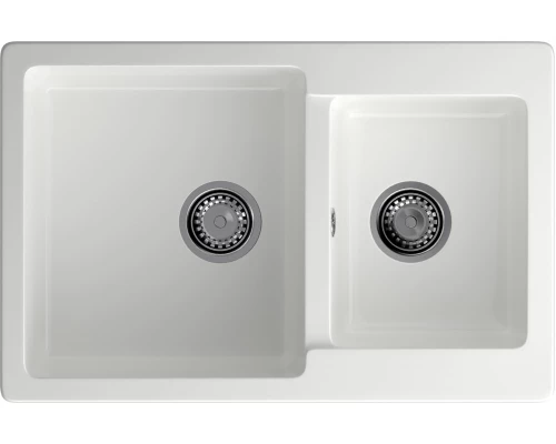 GRANFEST Мойка композит PRACTIK GF-P--780K  2 чаши 780*510 мм  иней  арт.GF-