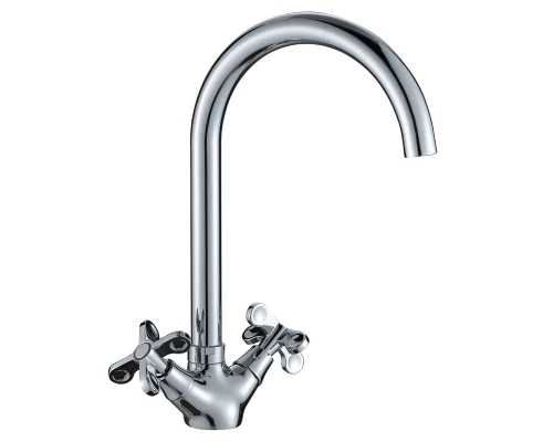 RS42 Смеситель для кухни, выс.пов.излив 178мм, р/ДВ, хром, ROS, RS42-72