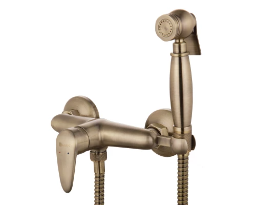 Pramen Смеситель для биде, гигиен.душ на стену держ.на теле, р/ОД, бронза, LM, LM3318B