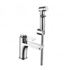 Смеситель термостатический для умывальника и биде монолитный, хром, ROSSINKA