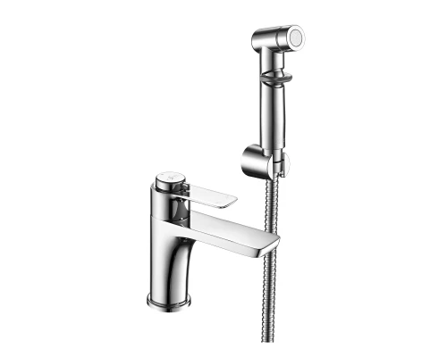 Смеситель термостатический для умывальника и биде монолитный, хром, ROSSINKA