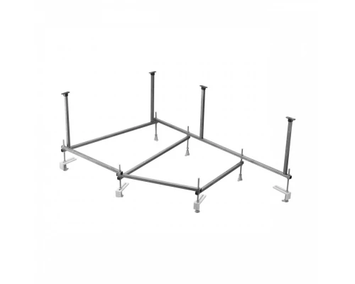 Монтажный комплект для ванны ИБИЦА 150х100 см. (рама, слив-перелив с сифоном, крепеж к стене, крепеж