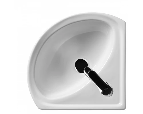 ИРИС Умывальник угловой 36 см., хр.кольцо, крепление, САНТЕК