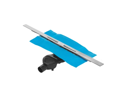 Желоб водосток SIMPEL 800, хром глянец, S-сифон D50 H60 боковой, BERGES