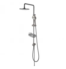 Bronx Душевой гарнитур, 'Троп. дождь' лейка полка, графит, LM, LM3788GM