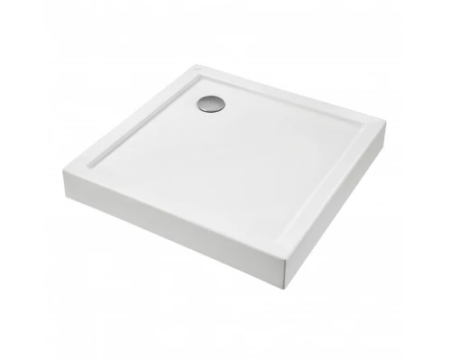 ПАЛЕРМО Поддон акриловый квадрат 80Х80 белый (сифон, регулируемые ножки)