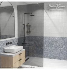 Душевая перегородка IBERICA BLANCA Mod.602 Walk In тонированное стекло/хром 120х200см (IB602.TC.200.120)