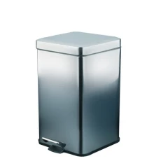 Ведро из нерж. стали 6 л. с педалью прямоугольное матовое