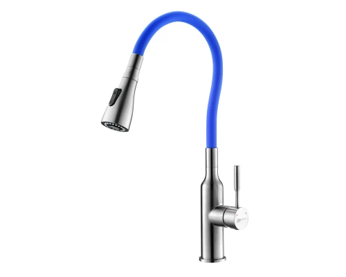 Expert Смеситель для кухни, гиб.излив 203мм, р/ОД, матовый/синий, LM, LM5082S-Blue
