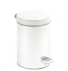 Ведро из нерж. стали белое 12 л. с педалью 09100.12.W, шт