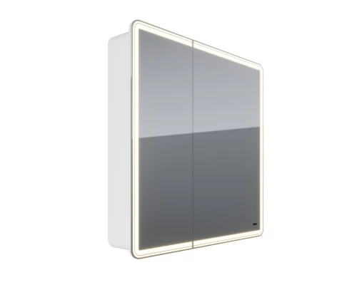 Шкаф зеркальный Lemark ELEMENT 80х80 см 2-х дверный, с подсветкой, с розеткой, цвет корпуса: Белый