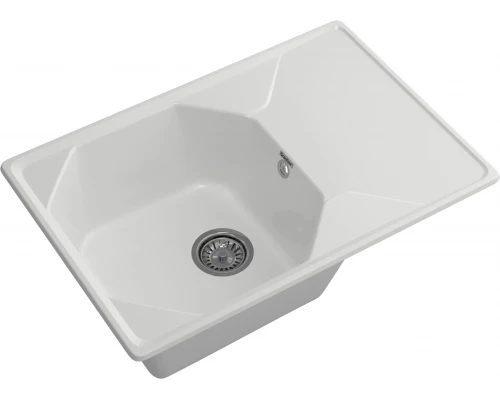 GRANFEST Мойка композит UNIQUE, GF-U-740L, чаш+кр 740*500, иней