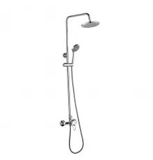 DR21 Смеситель для душа, без излива с верх.лейкой 'Троп.дождь', р/ОД, хром, DR, DR21070