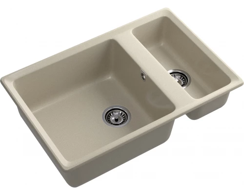 GRANFEST Мойка композит LEVEL, GF-LV-760K, 1.5-чаши 760*500, топаз