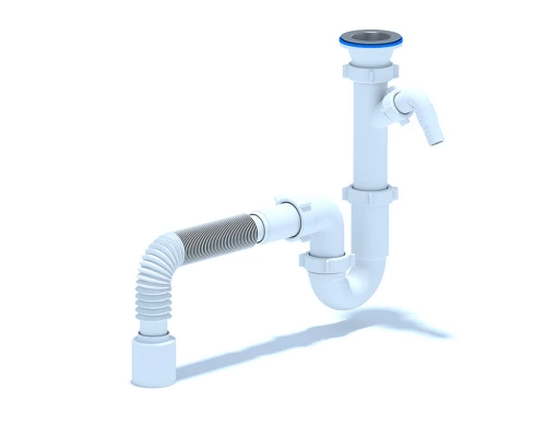 Сифон Ани 1 1/2"*40 прямоточный с отв ст.м. с г/т 40х50, ANI PLAST