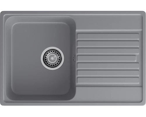 GranFest QUARZ (ECO-78) Мойка чаша+кр 740*480 (темно-серый)