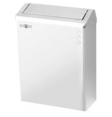 Контейнер для мусора настенный из нержавеющей стали белый 23 л. С крышкой и замком