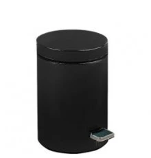 Ведро 5 л. с педалью из стали, черное, 09100.05.N шт