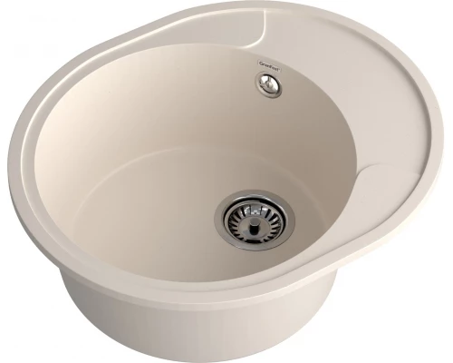 GRANFEST Мойка QUARZ 857L  1-чаша+крыло 570*480мм белый арт.GF-UR-