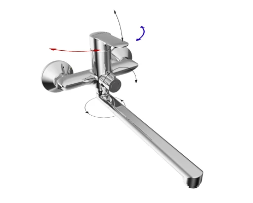 Смеситель для ванны TOKITO KANDA хром (TOK-KAN-1015)