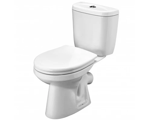 АНИМО Унитаз-компакт, косой выпуск, 2-х режимная арматура, сиденье дюропласт Soft-close. САНТЕК