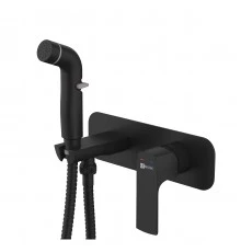 Ursus Смеситель для биде, гигиен.душ встраиваемый держ.на теле, р/ОД, черный, LM, LM7220BL