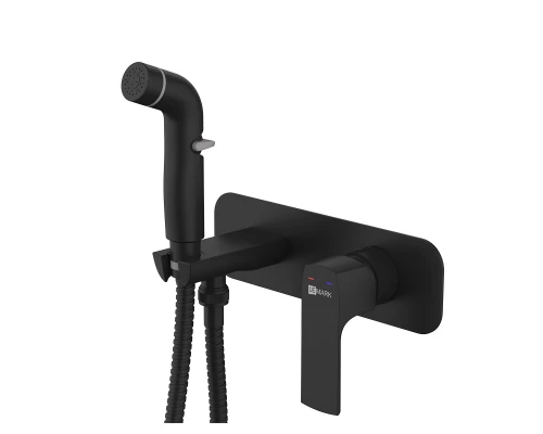 Ursus Смеситель для биде, гигиен.душ встраиваемый держ.на теле, р/ОД, черный, LM, LM7220BL