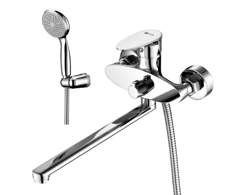 Nero Смеситель для ванны, плоск.пов.излив 300мм, р/ОД, хром, LM, LM0251C