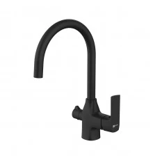 Ursus Смеситель для кухни, выс.пов.излив 203мм фильтр.воды, р/ОД, черный, LM, LM7261BL