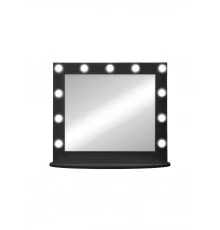 Зеркало гримерное настольное черное 11 ламп 800x700