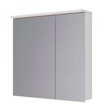 Шкаф зеркальный Lemark ZENON 80х80 см 2-х дверный, с козырьком-подсветкой, с розеткой, цвет корпуса: