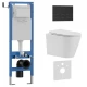 Комплект 3в1 IBERICA BLANCA инсталляция SILENCIO MINI, унитаз BURGOS ALTO белый, кнопка смыва INOX-S черный матовый (IB.001M.BRA.234.1604)