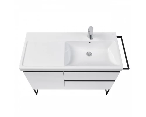 DOMI Тумба под раковину Gap Plus 100, 2 ящ., 1 дв., белый глянец, правая, ROCA