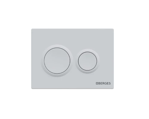 Кнопка  для инсталляции NOVUM O4, Soft Touch белая, BERGES