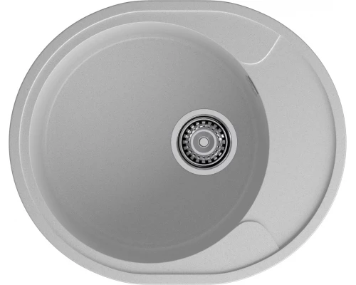 GRANFEST Мойка URBAN 857L  1-чаша+крыло 570*480мм серый арт.GF-UR-