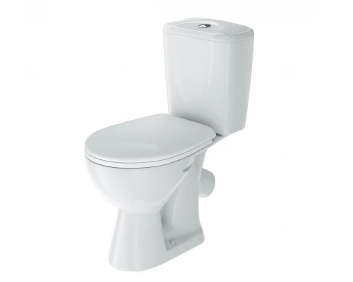 НЕО Унитаз-компакт, косой вып.,жесткое сид. с сист.soft-close, 2-х реж.арм., Siamp/Oli, с креп.ROSA