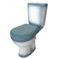 РИО Унитаз-компакт гориз. вып., 2-х режимная арматура "Уклад", сид. полипр. "Уклад", зеленый, ROSA