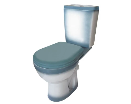 РИО Унитаз-компакт гориз. вып., 2-х режимная арматура "Уклад", сид. полипр. "Уклад", зеленый, ROSA