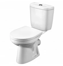 АНИМО Унитаз-компакт, косой выпуск, 2-х режимная арматура, сиденье дюропласт, метал крепеж. САНТЕК 