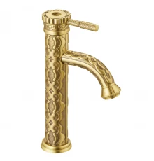 Jasmine Смеситель для раковины, выс.монолит.излив 216мм, р/ОД, бронза, LM, LM6609B