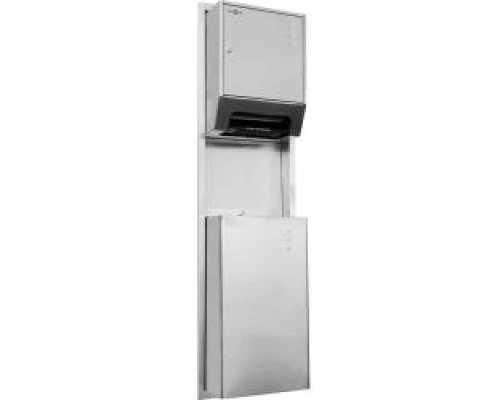 Встраиваемвый блок в стену с автоматическим диспенсером бум. полотенец и контейнером для мусора