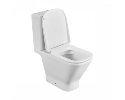 GAP Чаша унитаза напольного, горизонтальный выпуск, белая.  ROCA