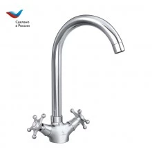 ГОРОД Смеситель для мойки с высоким изливом, двуручный, СЛАВЕН, И22