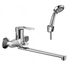 T40 Смеситель для ванны, плоск.пов.излив 350мм(к/40), р/ОД, хром, ROS, T40-32