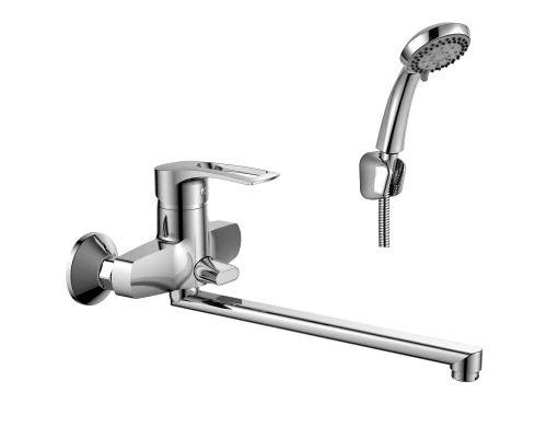 T40 Смеситель для ванны, плоск.пов.излив 350мм(к/40), р/ОД, хром, ROS, T40-32