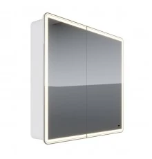 Шкаф зеркальный Lemark ELEMENT 90х80 см с подсветкой, с розеткой, цвет корпуса: Белый