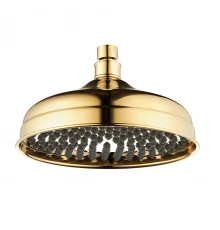 Лейка душевая верхняя, круглая, диаметр 204 мм., золото. LEMARK